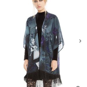 Alice in the Wonderland Purple Roses Kimono NWT